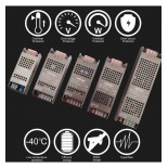 Fuente Alimentación 24V 200W 8.3A Aluminio IP20 - GXTronic