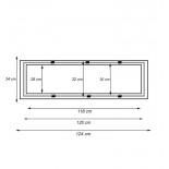 Marco Para Empotrar Panel LED 120x30 Cm