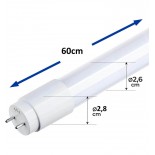 Tubo LED 9W Cristal 60cm 300º - ALTA LUMINOSIDAD - SAMSUNG CHIP