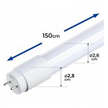 Tubo LED 9W Cristal 60cm 300º - ALTA LUMINOSIDAD - SAMSUNG CHIP