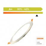 Placa Slim LED Circular 24W Acero Inox - CCT - OSRAM CHIP DURIS E 2835