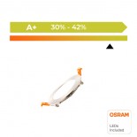 Placa Slim LED Circular 6W Acero Inox - CCT - OSRAM CHIP DURIS E 2835