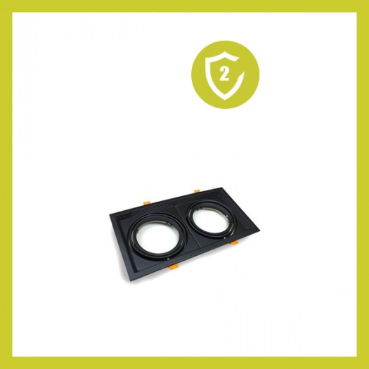 Marco NEGRO doble orientable para AR111