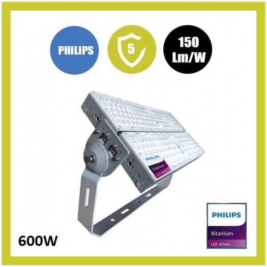 Foco Proyector LED 600W PHILIPS Xitanium - STADIUM LINE - 150Lm/W - CLASS A 1-10V/ OPCIONAL DALI