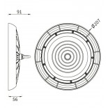 Campana Industrial LED 100W UFO - NEW TITAN CCT - CHIP LUMILEDS SMD 2835
