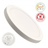 Plafón + Downlight LED - Circular- BONN Blanco - Potencia Ajustable 12W - 10W - 8W - 6W - 5CCT - SMD2835 140Lm/W - IP44